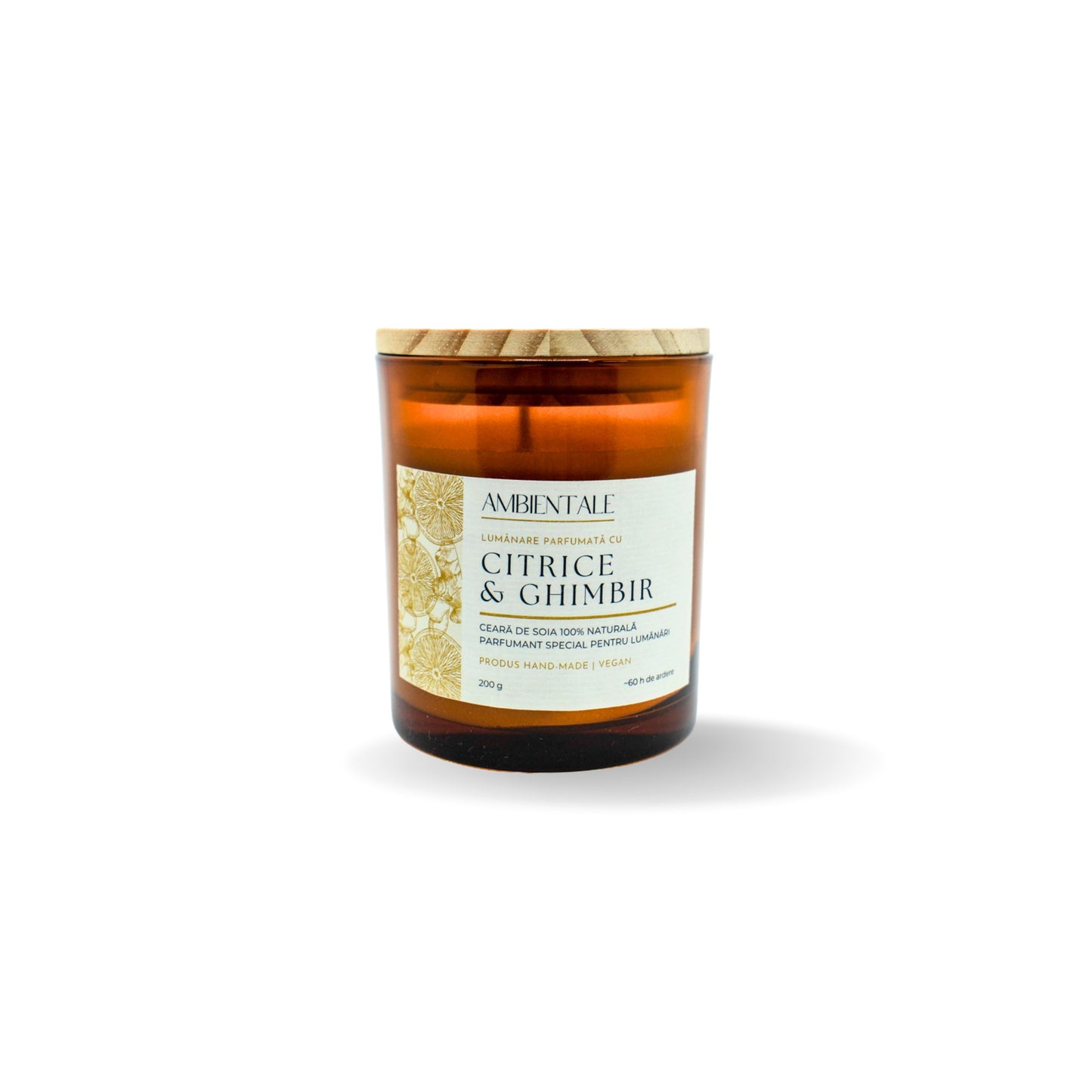 Lumânare parfumată cu Citrice & Ghimbir